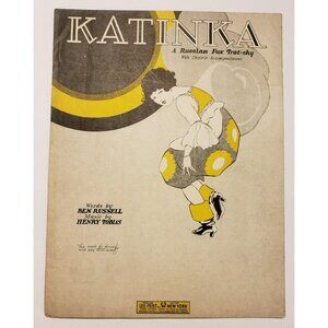 Sheet Music- Katinka (A Russian Fox Trot-sky) By Ben Russell  VINTAGE 1926
